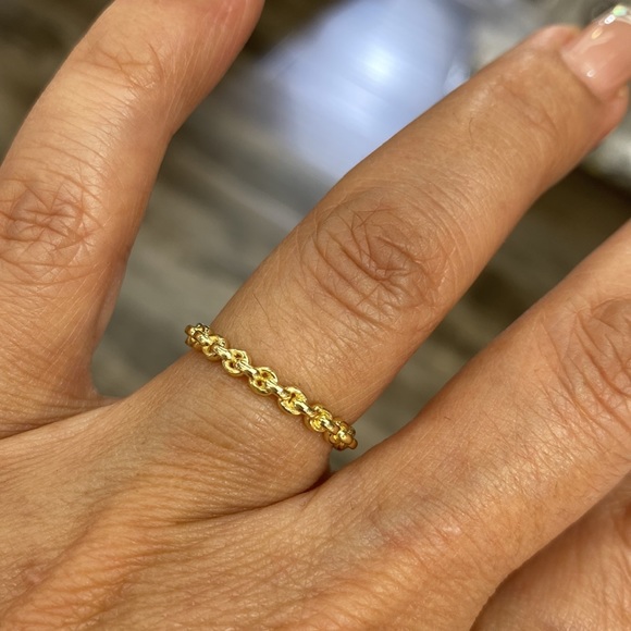 10K yellow Gold Wedding Band unique Ring size 4 5 6 7 8 9 - Picture 7 of 7